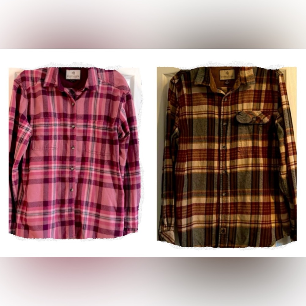 TWO FOR ONE!! Flannel! Size large -xlarge. Ladies!